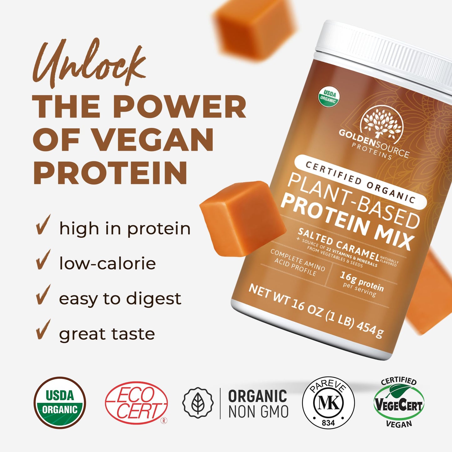 Salted Caramel - Organic Plant-Based Protein Mix