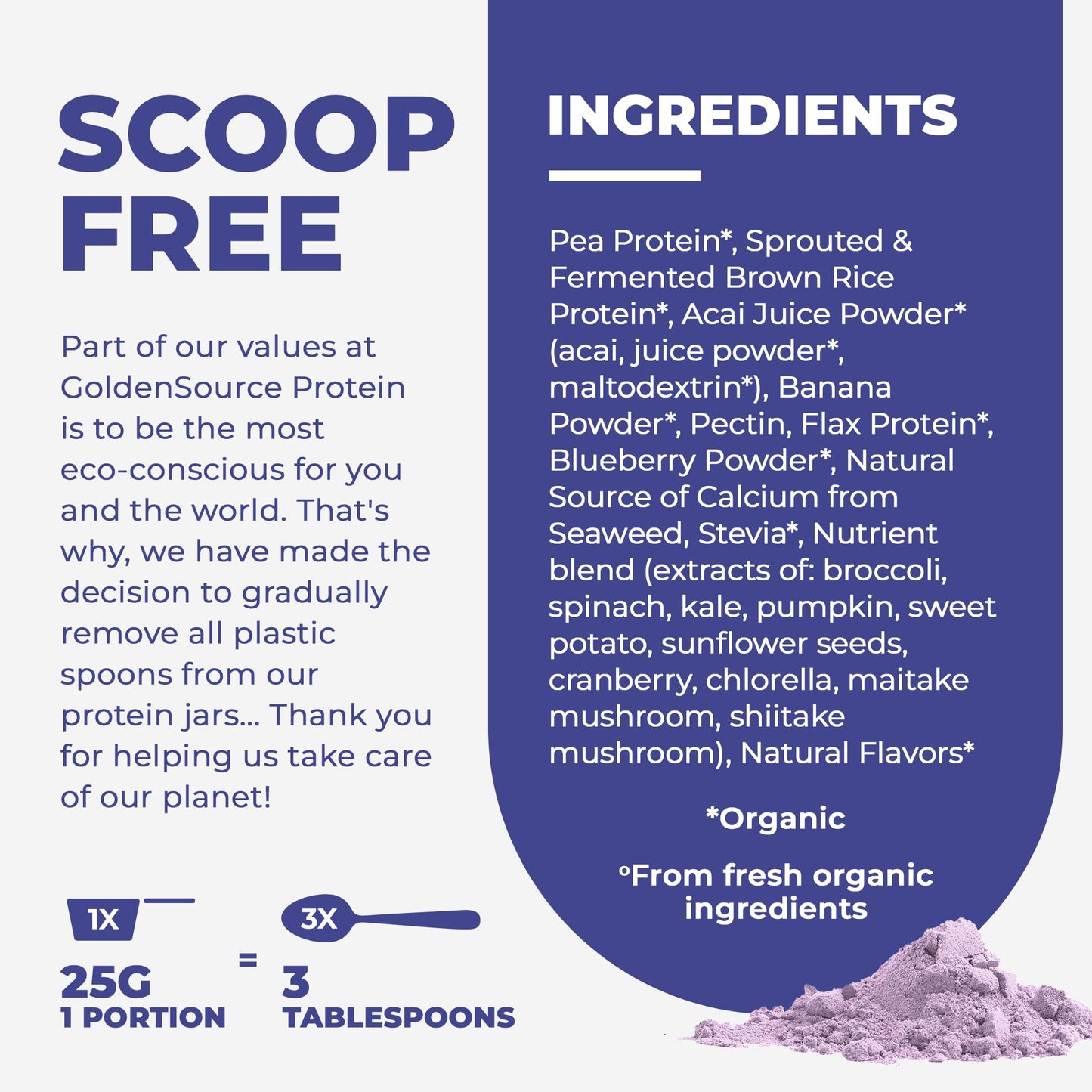 Blueberry-Açaï - Organic Plant-Based Protein Mix