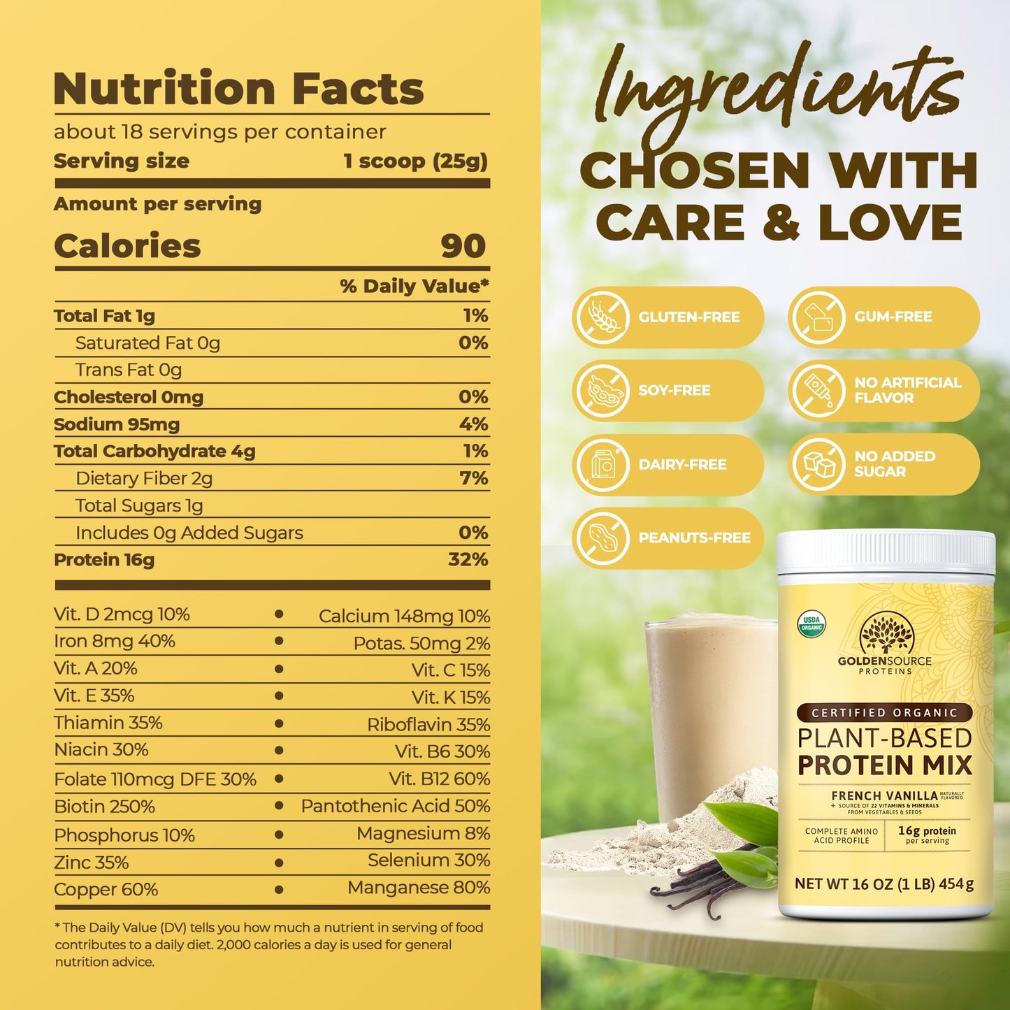 French Vanilla - Organic Plant-Based Protein Mix