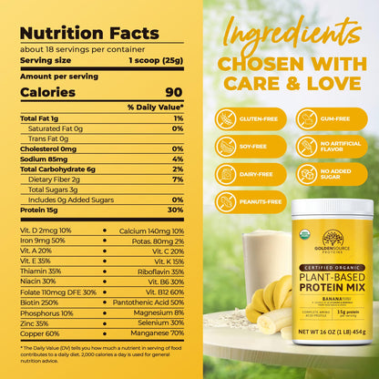 Banana - Organic Plant-Based Protein Mix