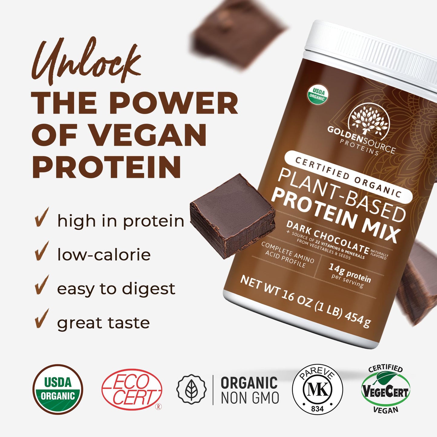 Chocolate - Organic Plant-Based Protein Mix