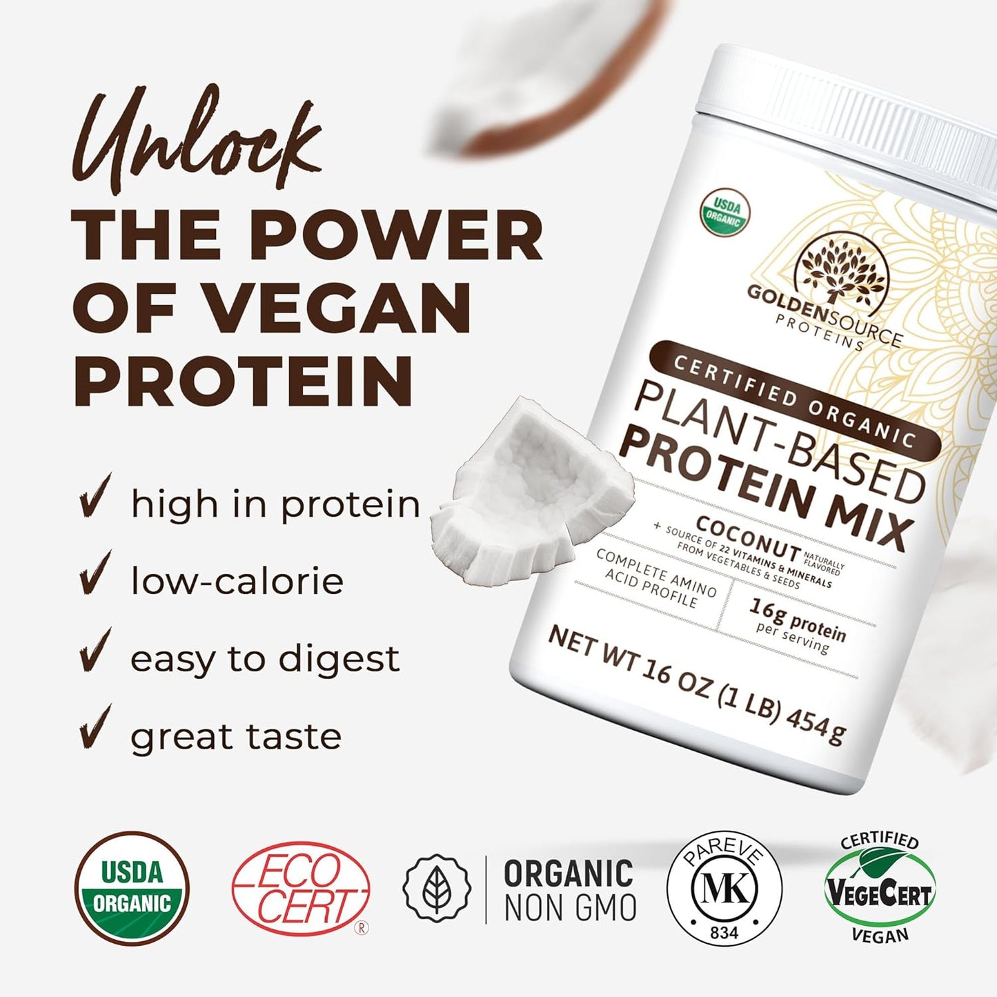 Coconut - Organic Plant-Based Protein Mix