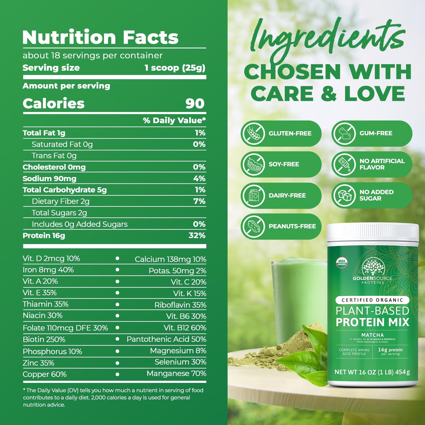 Matcha - Organic Plant-Based Protein Mix