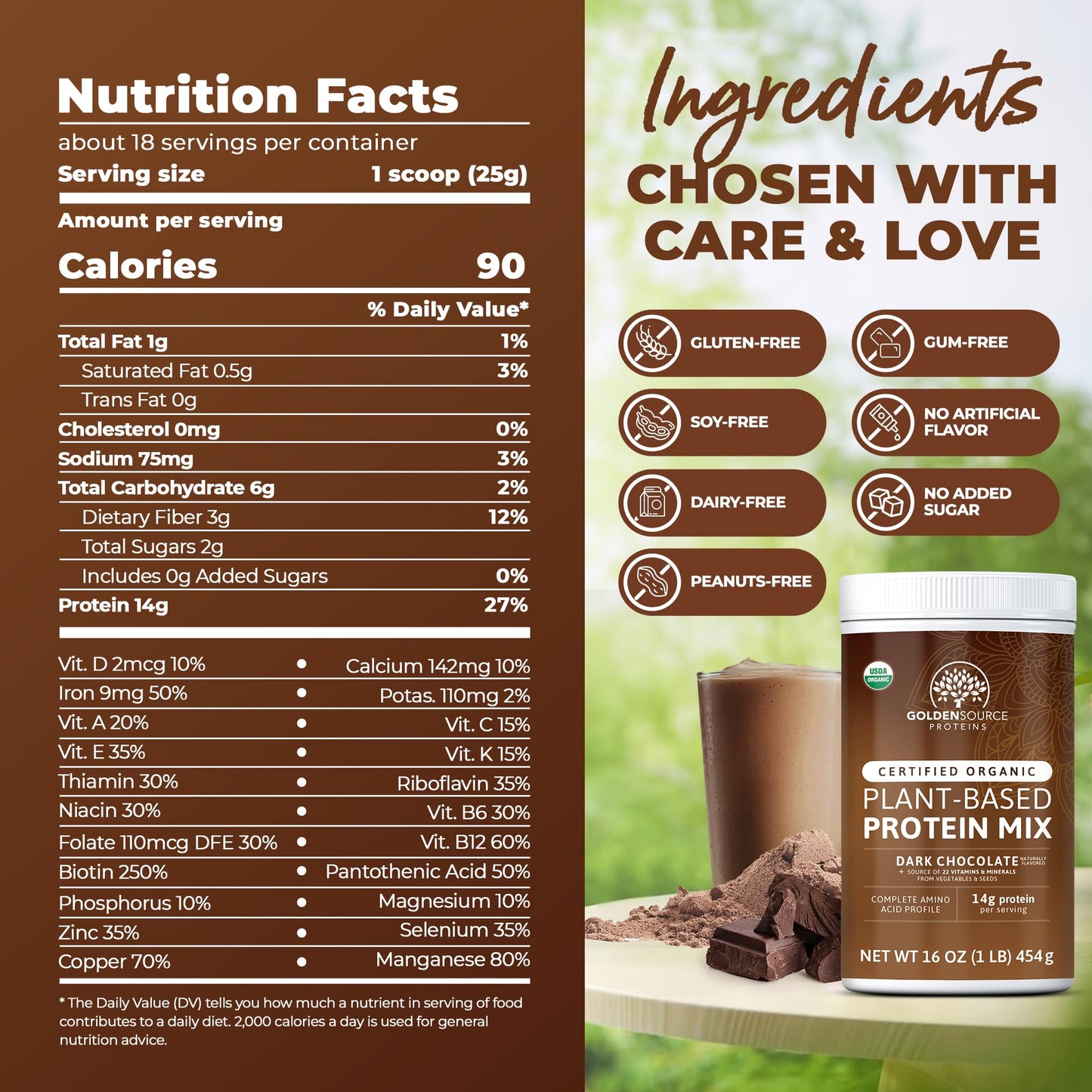 Chocolate - Organic Plant-Based Protein Mix